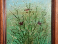 Mara Puskaric, 1970, Birds, oil on chipboard, 28x20 cm - 1000 eur