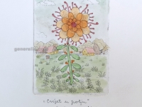 Josip Generalic, JG-G01-01(5), Flower in the field (yellow), water-coloured etching, 17x14 cm 10x7 cm, 1986 - 200 eur