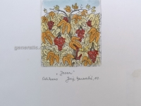 Josip Generalic, JG-G02-01 (Last one), Autumn, water-coloured etching, 27x20 cm 9x8 cm, 1987 - 200 eur