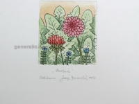 Josip Generalic, JG-G05-02 (Last one), Spring, water-coloured etching, 27x20 cm 9x8 cm, 1987 - 200 eur