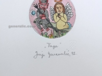 Josip Generalic, JG-H02-04, Zodiac - Libra, water-coloured etching, 20x13 cm Ø 6 cm, 1992 - 100 eur