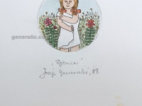 Josip Generalic, JG-H02-07, Zodiac - Virgo, water-coloured etching, 20x13 cm Ø 6 cm, 1987 - 100 eur